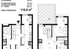 Mieszkanie M5 – F9-34P – III-IV – 116,8 m2