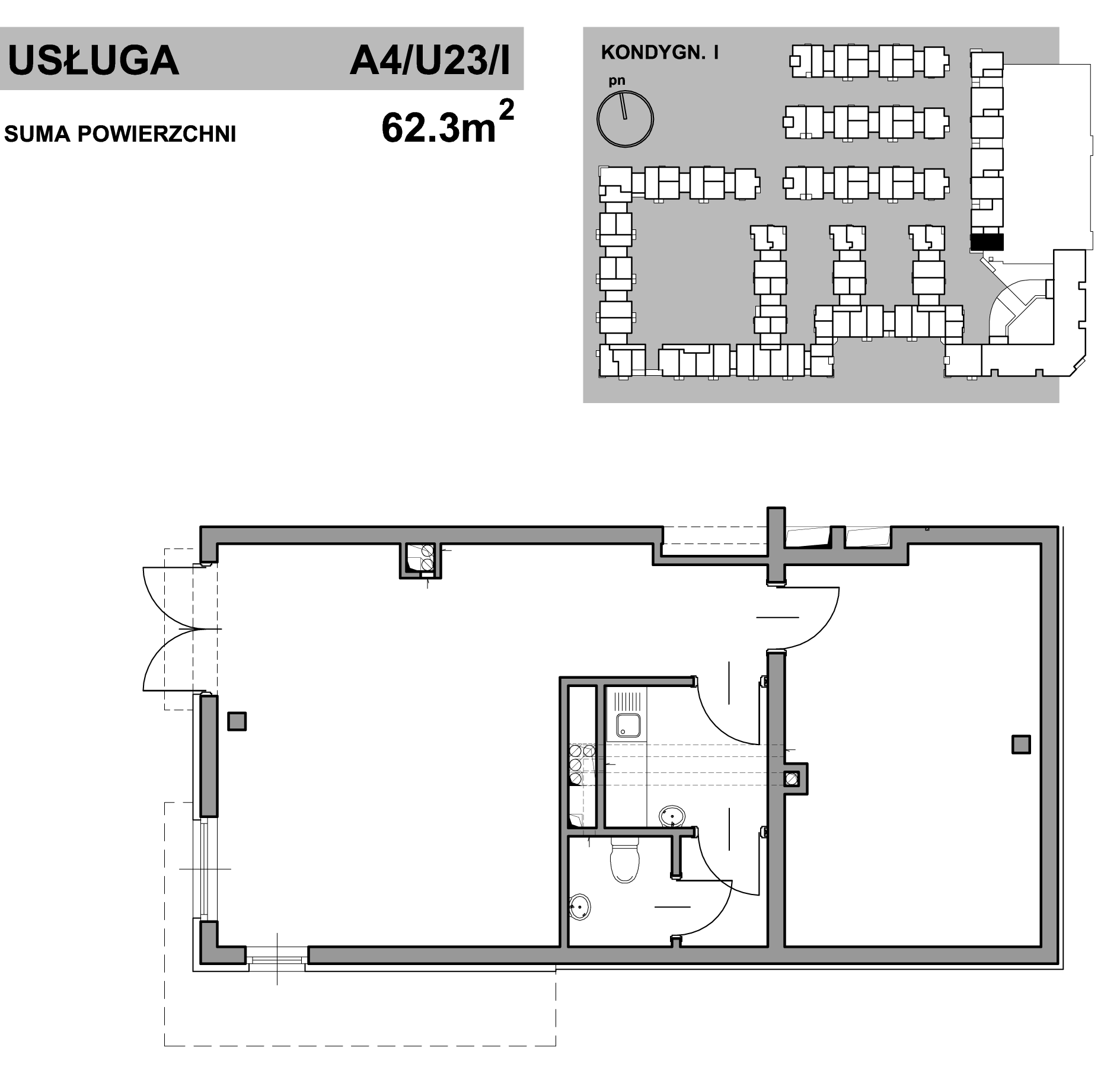 Lokal usługowy A4_U23_I – 62,9 m2