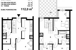 Mieszkanie M5 – F2-34 L – III-IV – 112 m2