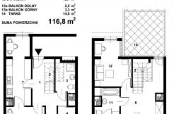 Mieszkanie M5 – F9-34L – III-IV – 116,8 m2